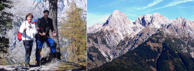 Familie Miller beim Wandern am Hochknig